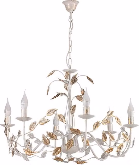 Lampadario 6 luci Collana avorio