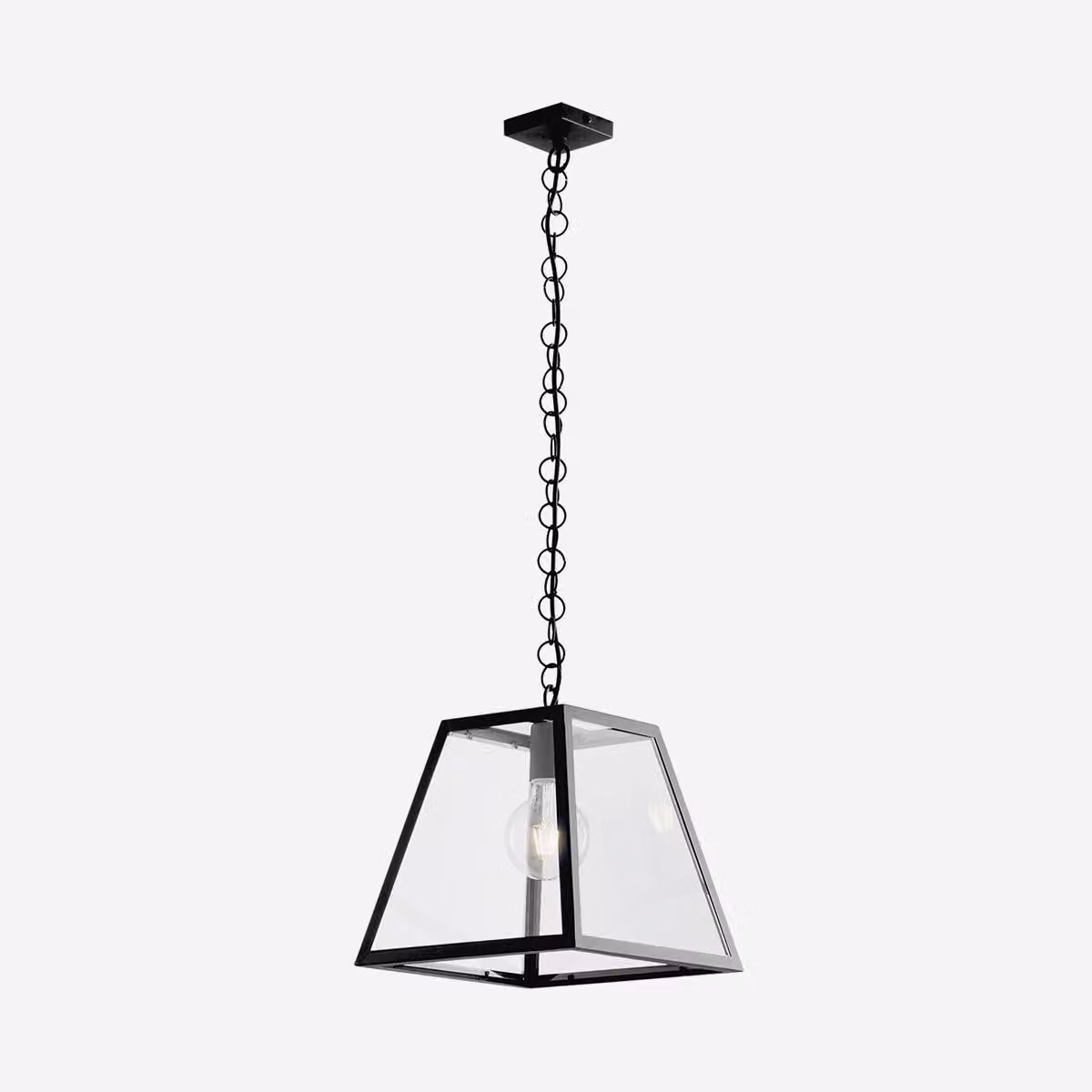 Lampada a sospensione LEXINGTON in metallo nero e vetro