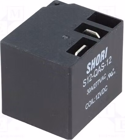 1 relè: bobina elettromagnetica, 12 VDC - Normalmente chiuso (NC), Serie: S12, S12-QAS-12, elettromagnete