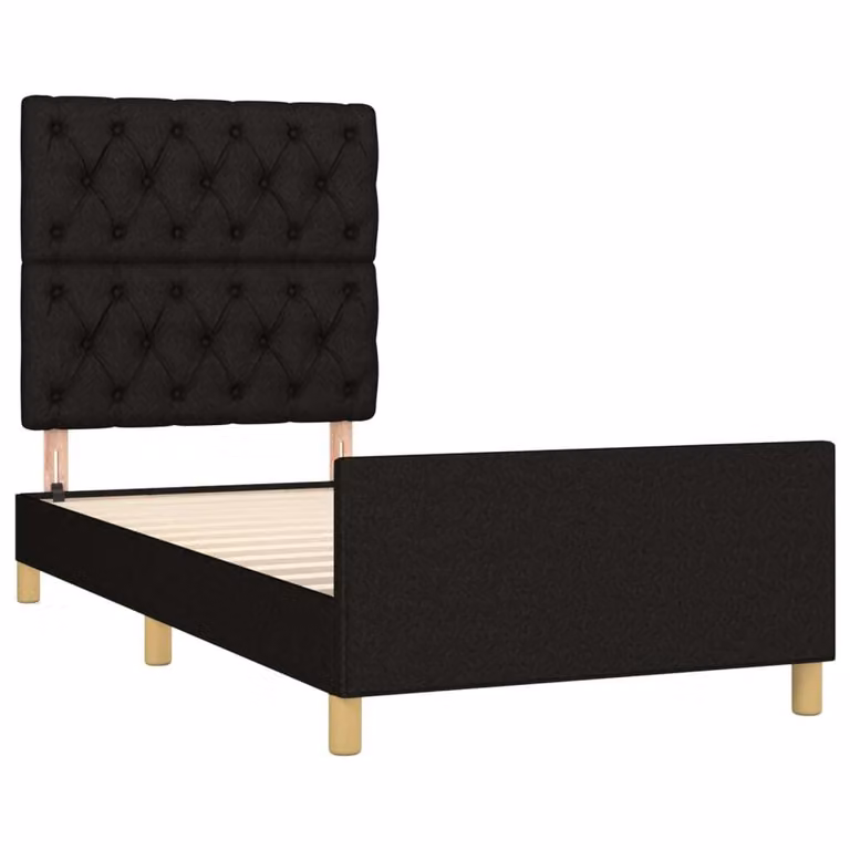 Giroletto senza Materasso Nero 80x200 cm Tessuto