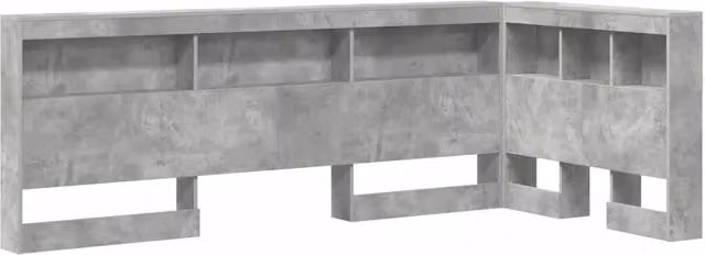 Testiera | Testata contenitore Grigio cemento 90 cm Legno multistrato