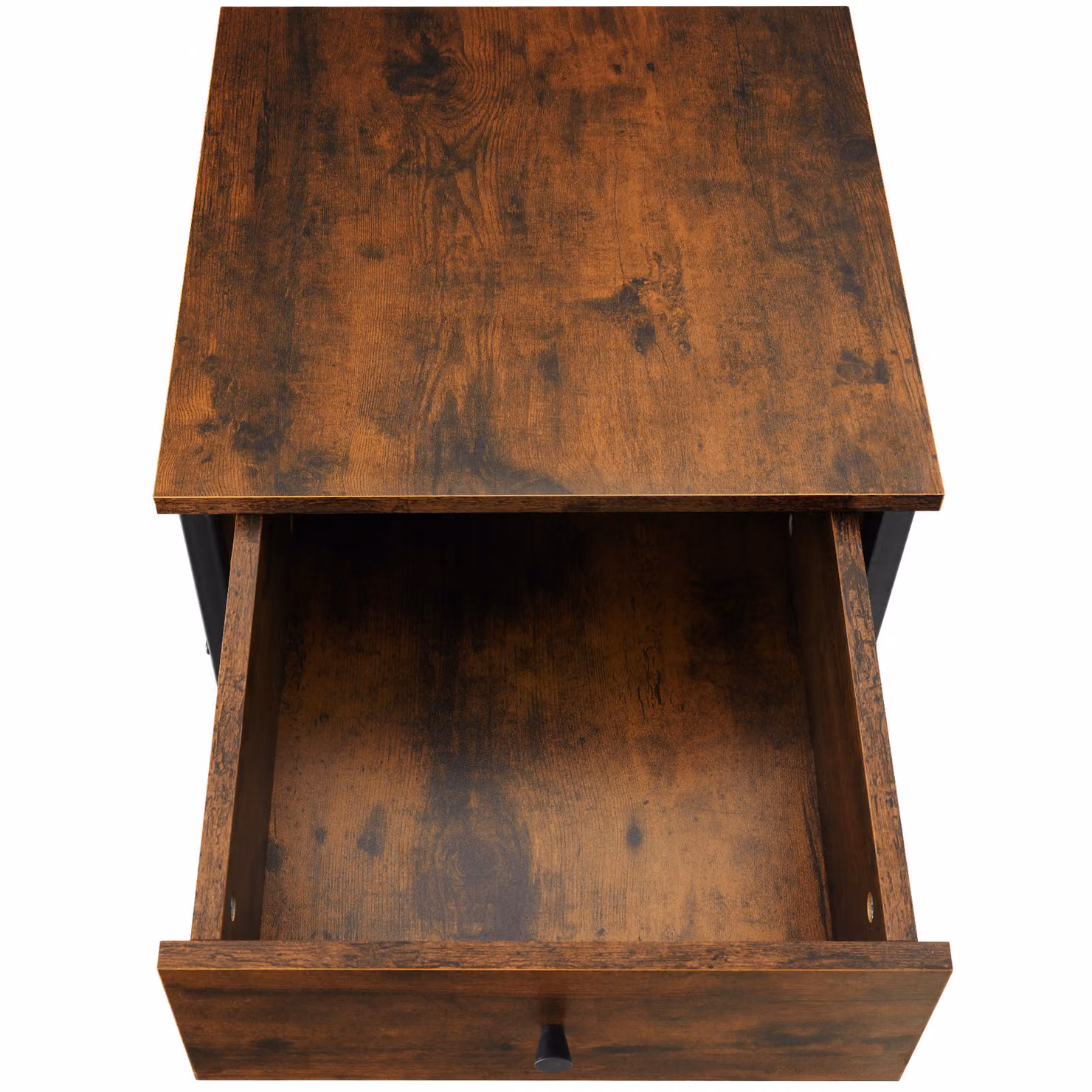Comodino in stile industriale TecTake GmbH, marrone e nero, L: 45 cm, P: 46 cm, H: 55,5 cm – 1