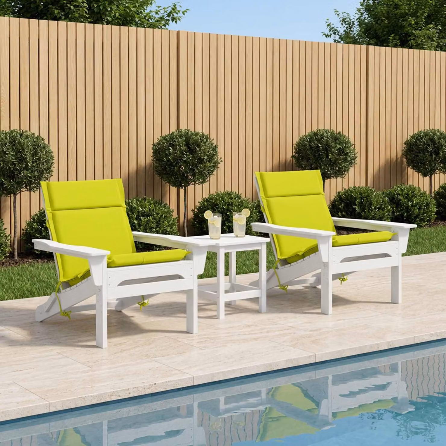 Set di 2 cuscini per sedia alta vidaXL GEMERT in poliestere, colore verde, con rivestimento rimovibile e lavabile