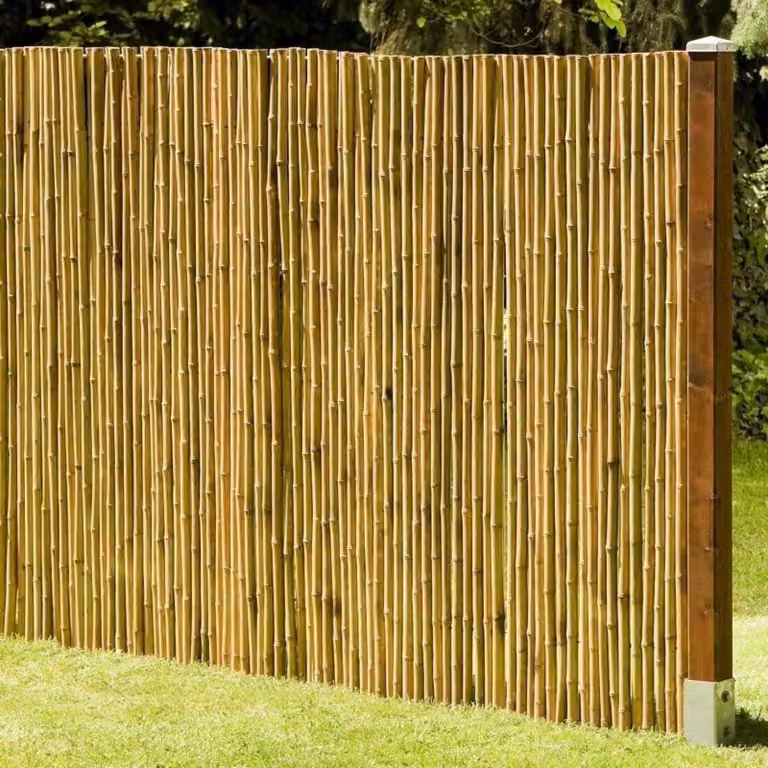 Schermo protettivo in bambù 180x180 cm (AxL) DELUXE Stuoia in bambù | Recinzione da giardino Schermo protettivo per balcone | Rivestimento per recinzione in bambù naturale | Ø 20–30 mm