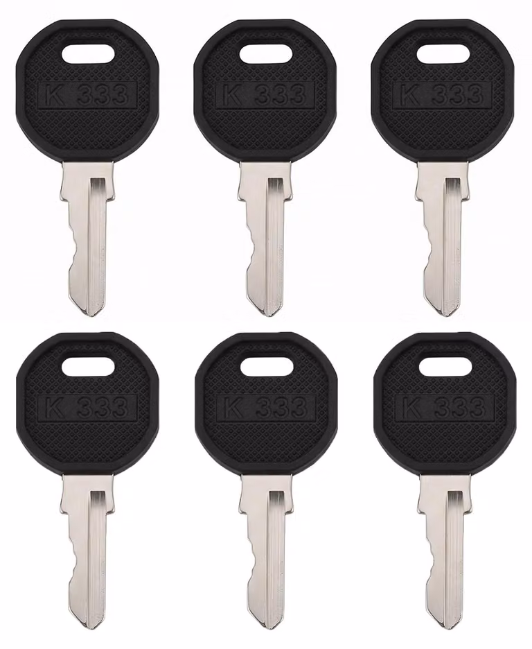 6 chiavi di riserva per armadi e rack server, chiave universale per quadri elettrici, colore nero
