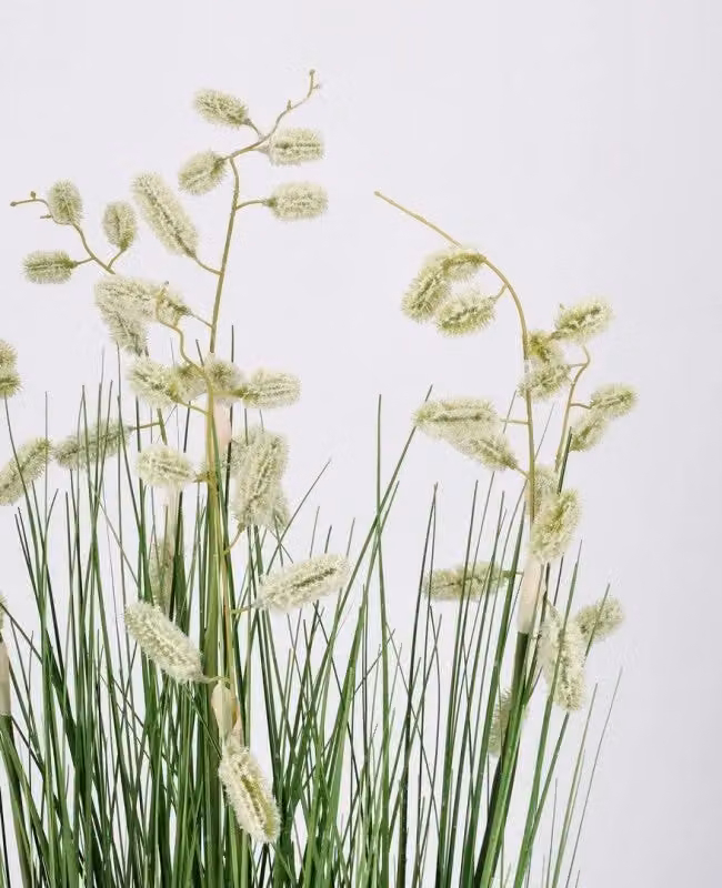 Set di 4 Piante Artificiali Grevillea Verdi con Vaso Bianco di GIORDANOSHOP, H 100 cm, Ø 70 cm – 2