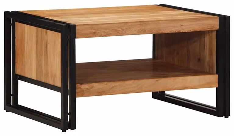 vidaXL Tavolino 70x50x38 cm in legno massiccio di acacia