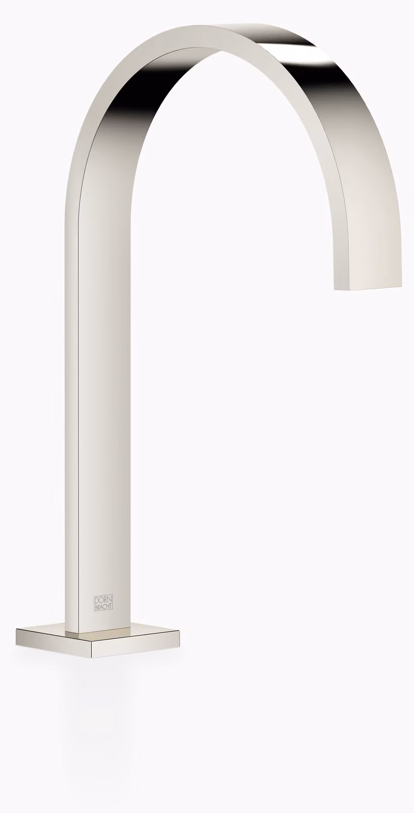 Dornbracht MEM Bec déverseur pour lavabos sans garniture d'écoulement, saillie 200mm, 13716782-08, 13716782-08