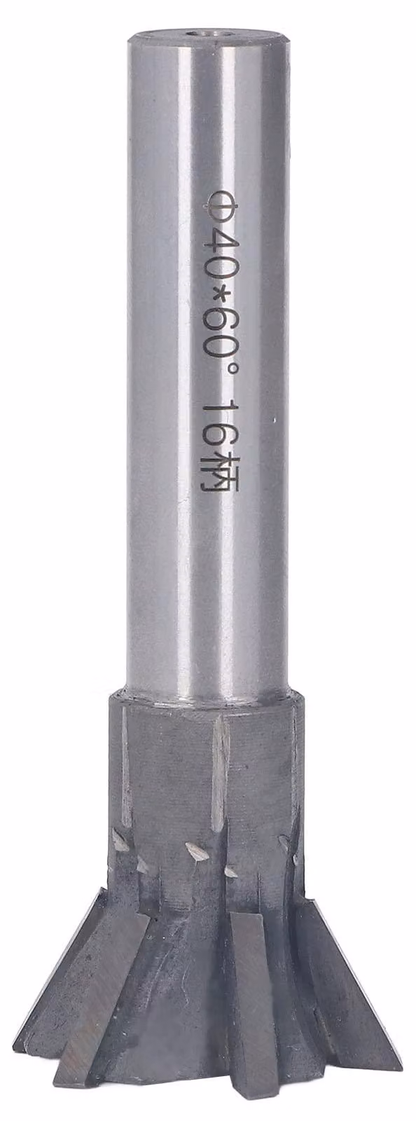Fresatrice a coda di rondine da 40 mm, inclinazione di 60 gradi, con 6 scanalature per uso generale