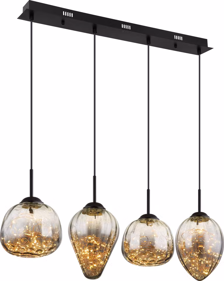 Globo Lighting lampada a sospensione in metallo nero opaco, LED