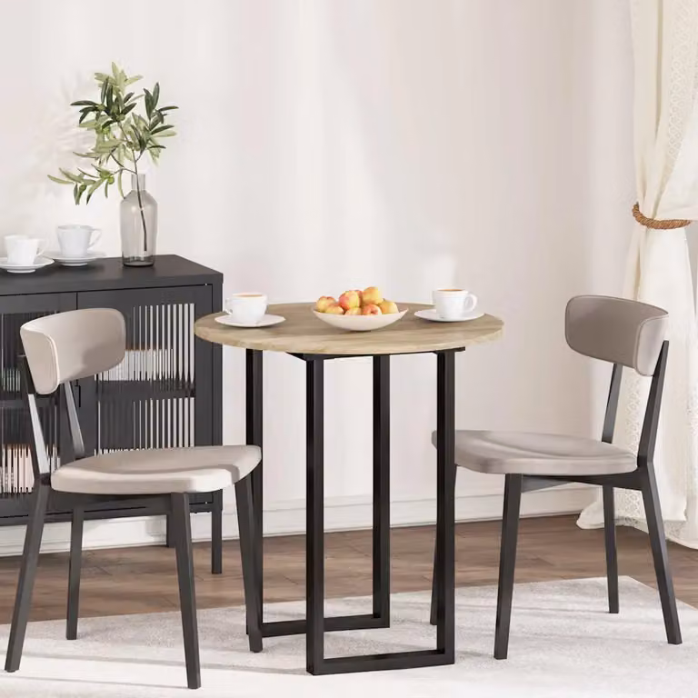 Piano del tavolo rotondo vidaXL in legno ingegnerizzato color rovere marrone, Ø 70 cm, H 1,5 cm
