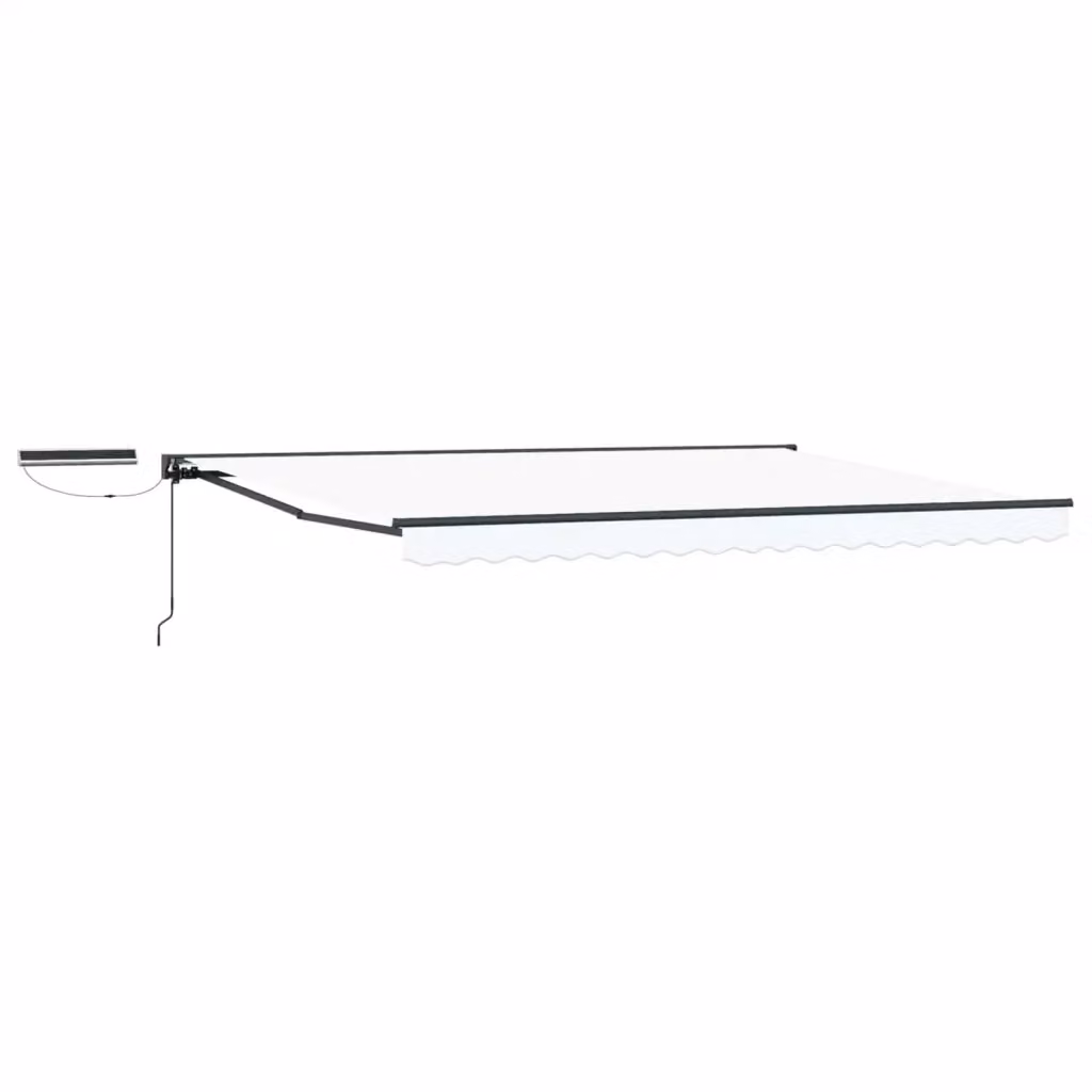 Tettuccio Elettrico Retrattile Videx in Alluminio e Poliestere Bianco e Antracite L: 5 m, P: 3,5 m – 2