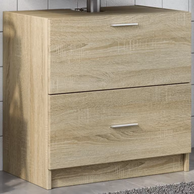 Sottolavabo Mobile da Bagno vidaXL in Rovere Sonoma, Colore Marrone, L/P/H: 59 x 37 x 59 cm