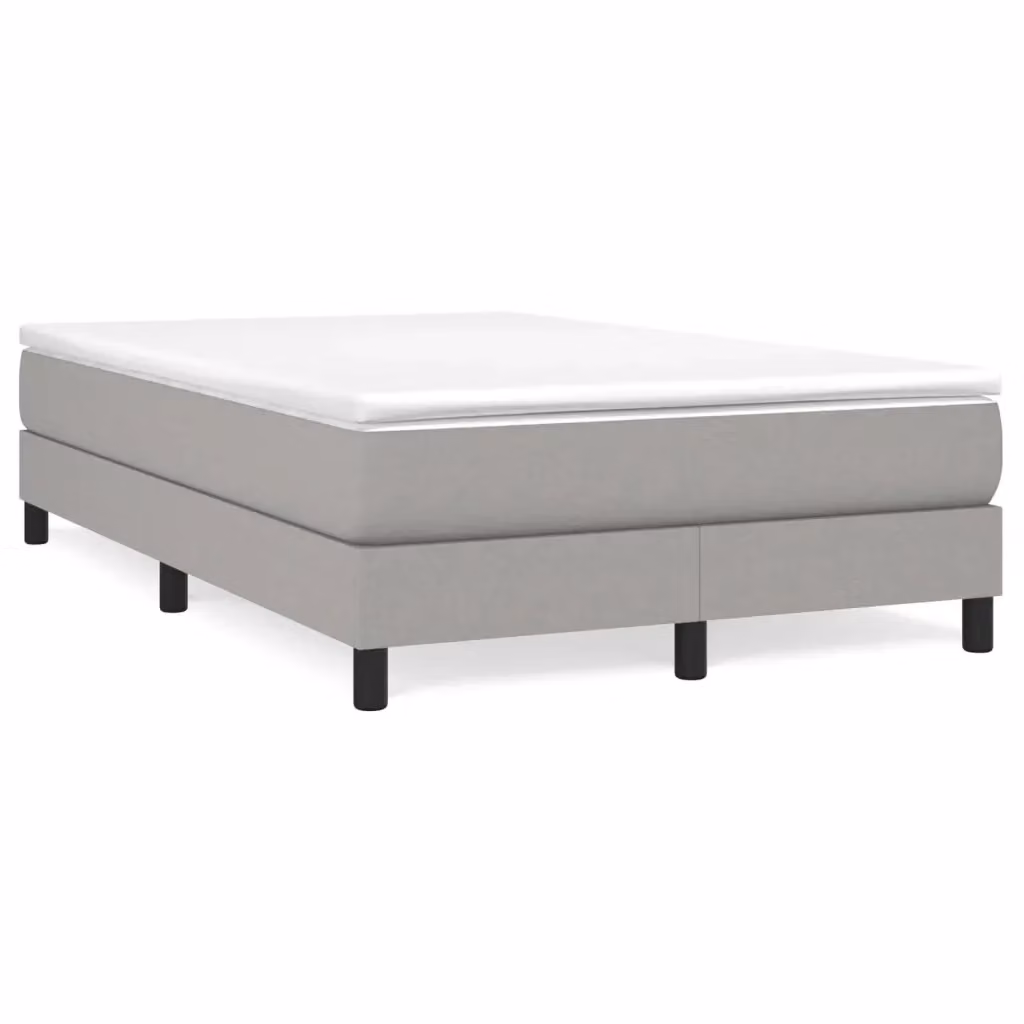 Letto Ibrido con Giroletto a Molle e Materasso vidaXL Grigio Chiaro e Bianco L/P: 120 x 200 cm – 2