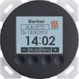 Termostato nero/lucido con timer - Termostato ambiente 5 - 30 °C 20462045