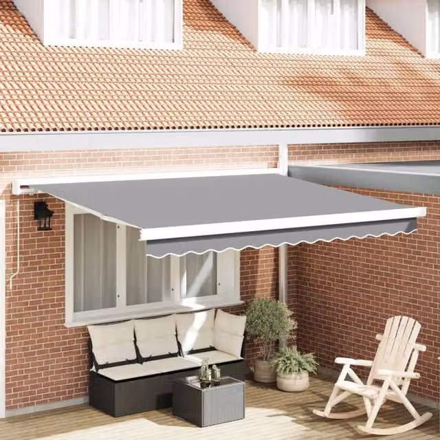 Telaio di tenda manuale 4 x 3 m Bianco 142579