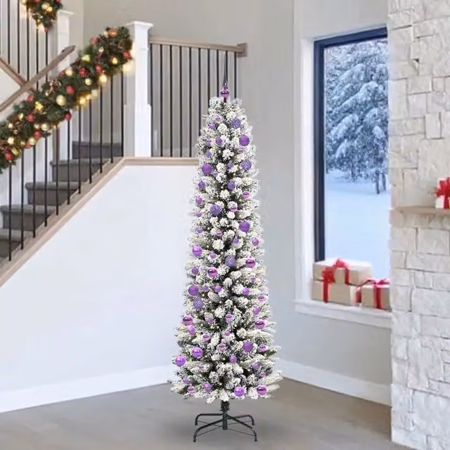 Albero di Natale artificiale moderno bianco con luci LED vidaXL