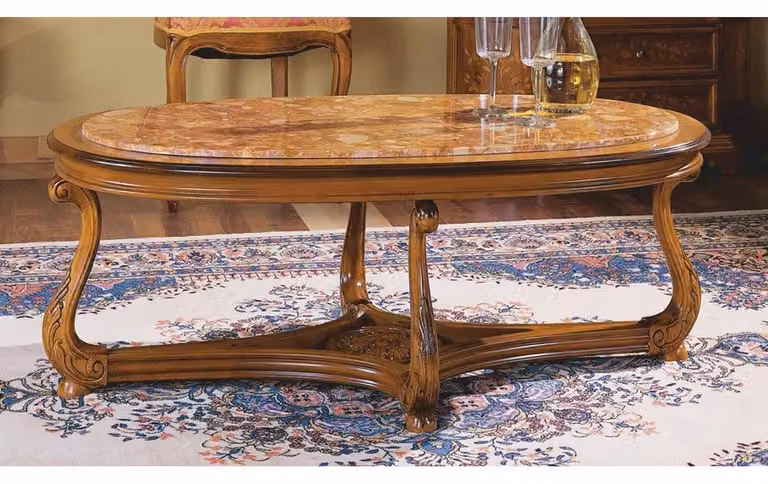 Casa Padrino tavolino barocco marrone / beige 120 cm - Mobili barocchi - Italy