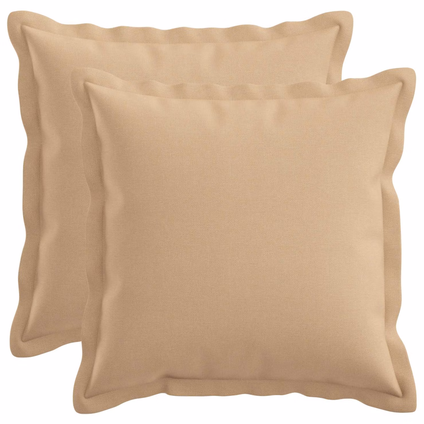 Set di 2 cuscini vidaXL HOUTEN beige in lino con fodera lavabile L/P/H: 40 x 40 x 40 cm