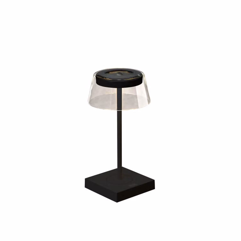Konstsmide lampada da tavolo di design Scilla | nero | interno/esterno | USB/pila ricaricabile | 7816-750