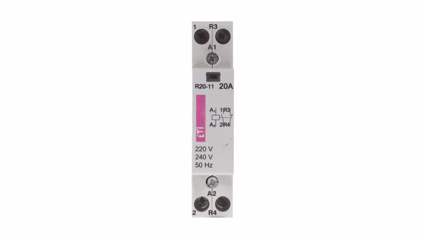 Contattore modulare 20A 230V AC 1NO 1NC R20-11 002461220