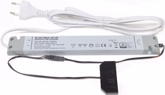 Convertitore LED 230 V 12 V 30 W Distributore a 6 vie L&S