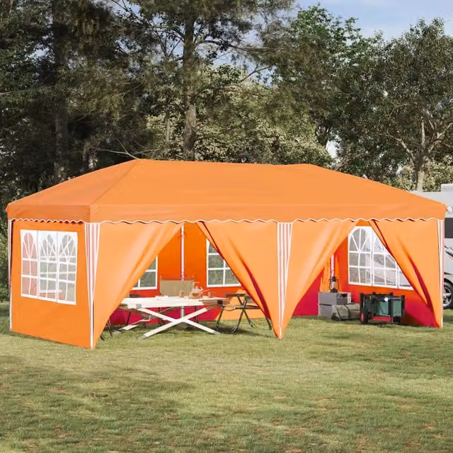 Tenda per feste a pop-up 575 x 288 x 245 cm Arancione 42019811