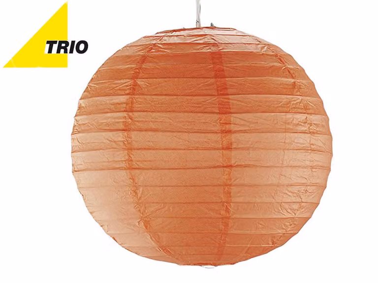 Trio paralume Giappone palla PAPER carta arancione Ø 40cm, lampada a sospensione lanterna