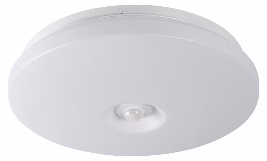 Plafoniera LED rotonda con sensore PIR FOGLER, bianca, 12 W, luce neutra, 1000 lm, plastica, dimensioni: 6,5 x 28 x 28 cm, IP20, Kanlux