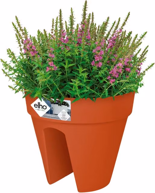 Vaso da fiori Elho in plastica marrone e arancione, L: 28,5 cm, P: 25,5 cm – 1