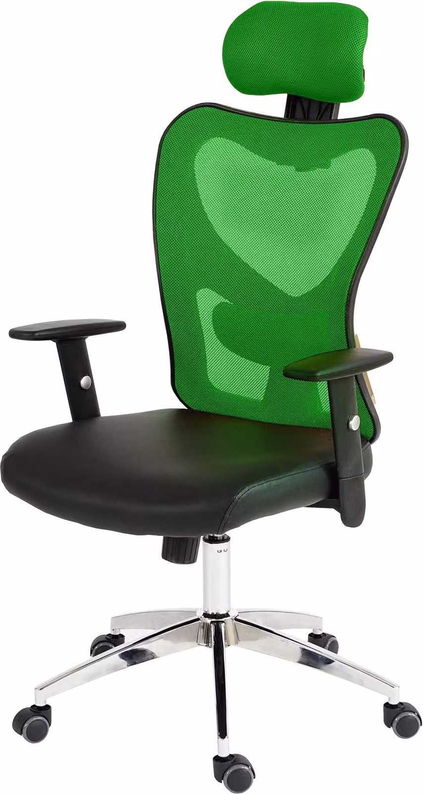 Sedia da ufficio professionale Pamplona, poltrona direzionale girevole, sedia da scrivania, ecopelle ~ verde