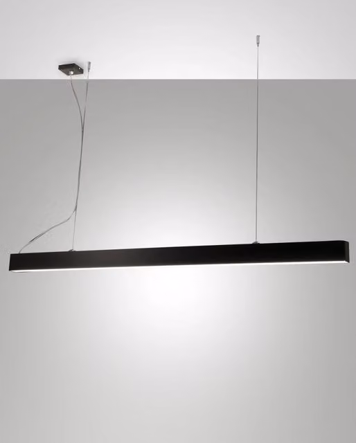 Fabas Next Lampada a Sospensione LED 58W 7020 lm 3000K Dimmerabile in Metallo e Plastica Colore Nero o Bianco con Design Moderno