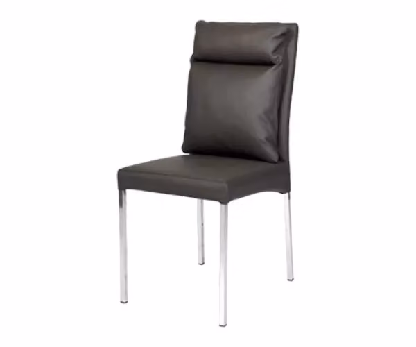 Set di 4 sedie moderne imbottite in ecopelle grigia Mobili 2G L: 44 cm, P: 56 cm, H: 94,5 cm – 1