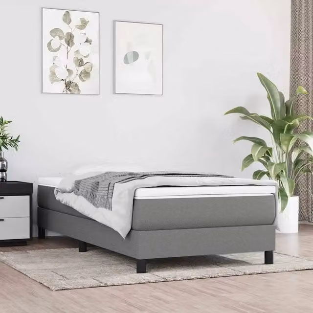 Materasso Ibrido vidaXL con Molle Insacchettate, Rigidità Media H3, Grigio e Bianco, L 120 x P 190 x H 20 cm