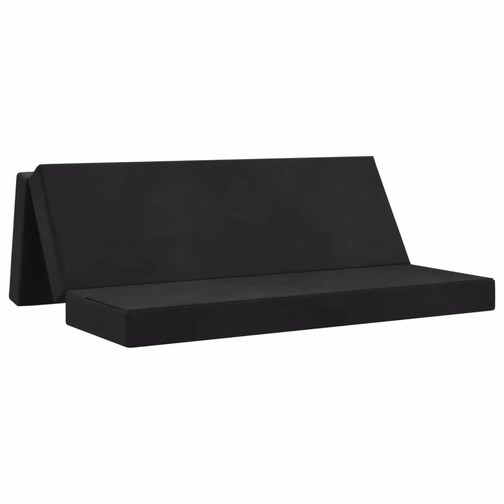 Divano Letto Pieghevole Moderno vidaXL Nero L 200 x P 67 x H 45 cm – 2