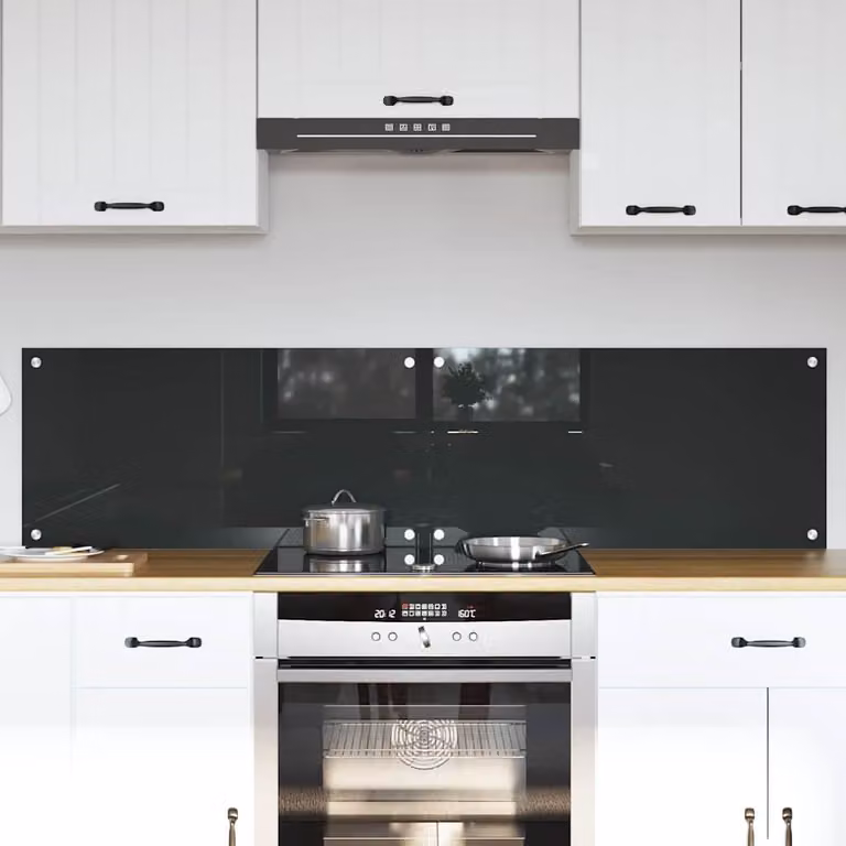 Set di 2 schienali da cucina vidaXL colore grigio antracite L 80 cm x P 40 cm