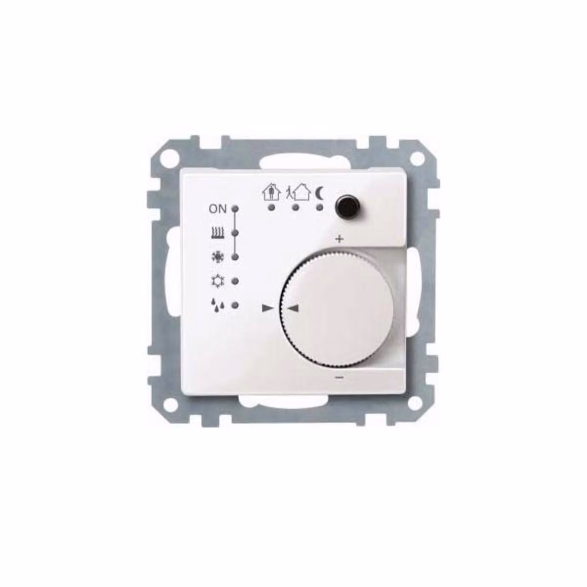 KNX RTR UP/PI con interfaccia a pulsante quadrupla, bianco polare lucido, Sistema M