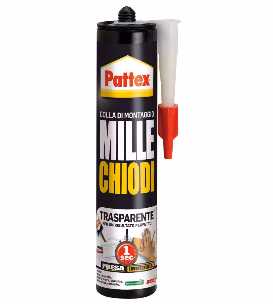 Colla di montaggio acrilica Pattex Millechiodi Trasparente 310 g – 2