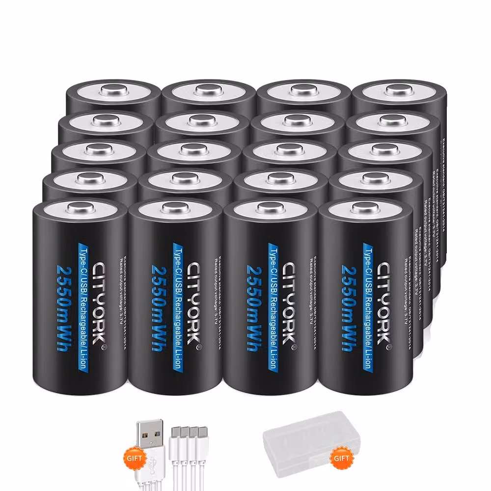 Batteria ricaricabile, 3,7V, potenza di lunga durata, 20PCS