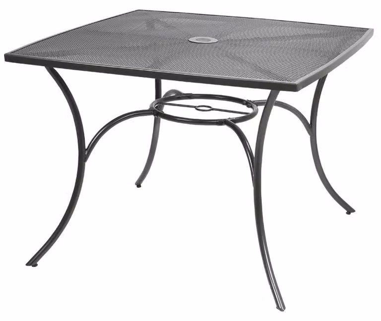 Tavolo da giardino in metallo da 100 cm - Mobili da giardino - Tavolo in metallo - Tavolo da balcone - Tavolo da terrazza - Grigio