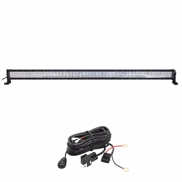 Striscia luminosa da lavoro a LED, a doppia fila, impermeabile, 300W con set di cavi