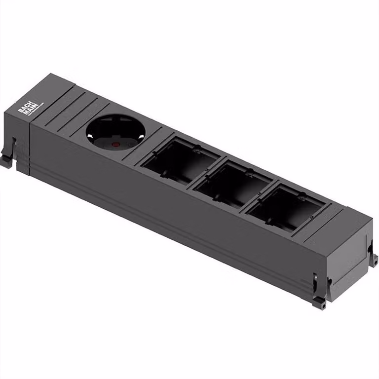 BACHMANN POWER FRAME Medio 1x contatto di terra 3x ABD, plastica
