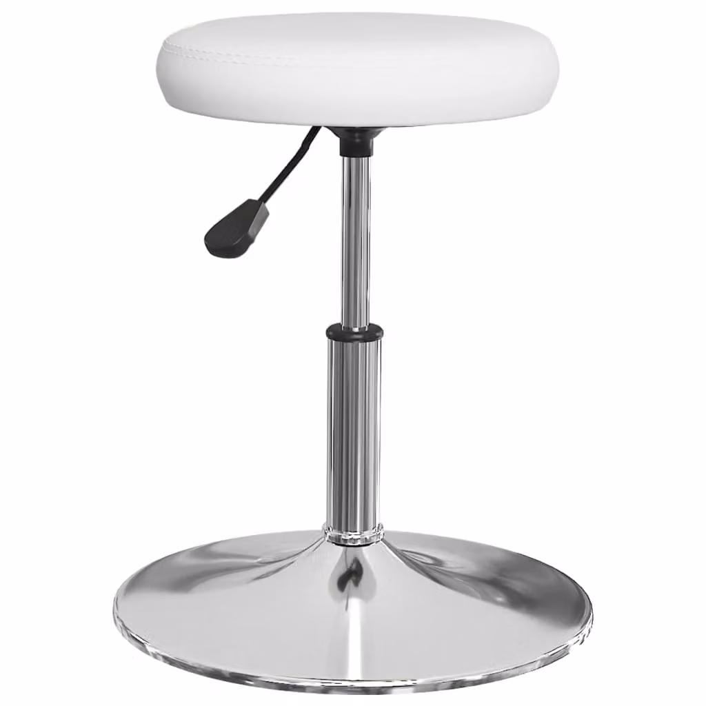Sedie da Pranzo 4 pz Bianche in Pelle finta