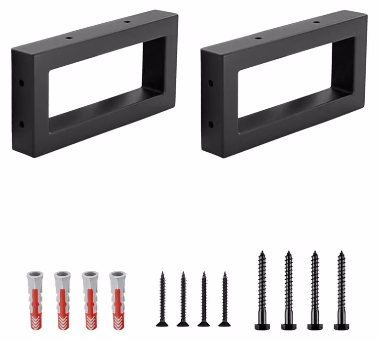 Supporto a parete rettangolare per lavabi, altezza 10 cm