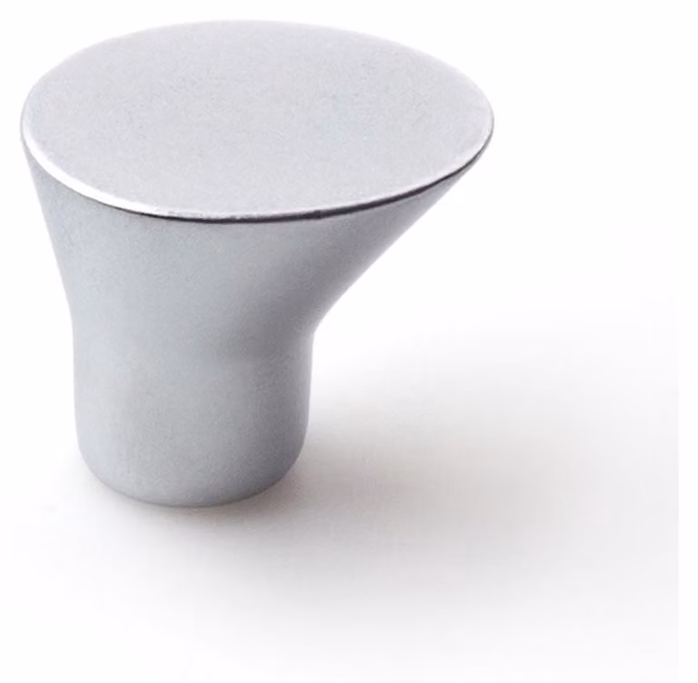 Maniglia per mobile, finitura cromo opaco, materiale: ottone (zinco), diametro 16 mm - Rei