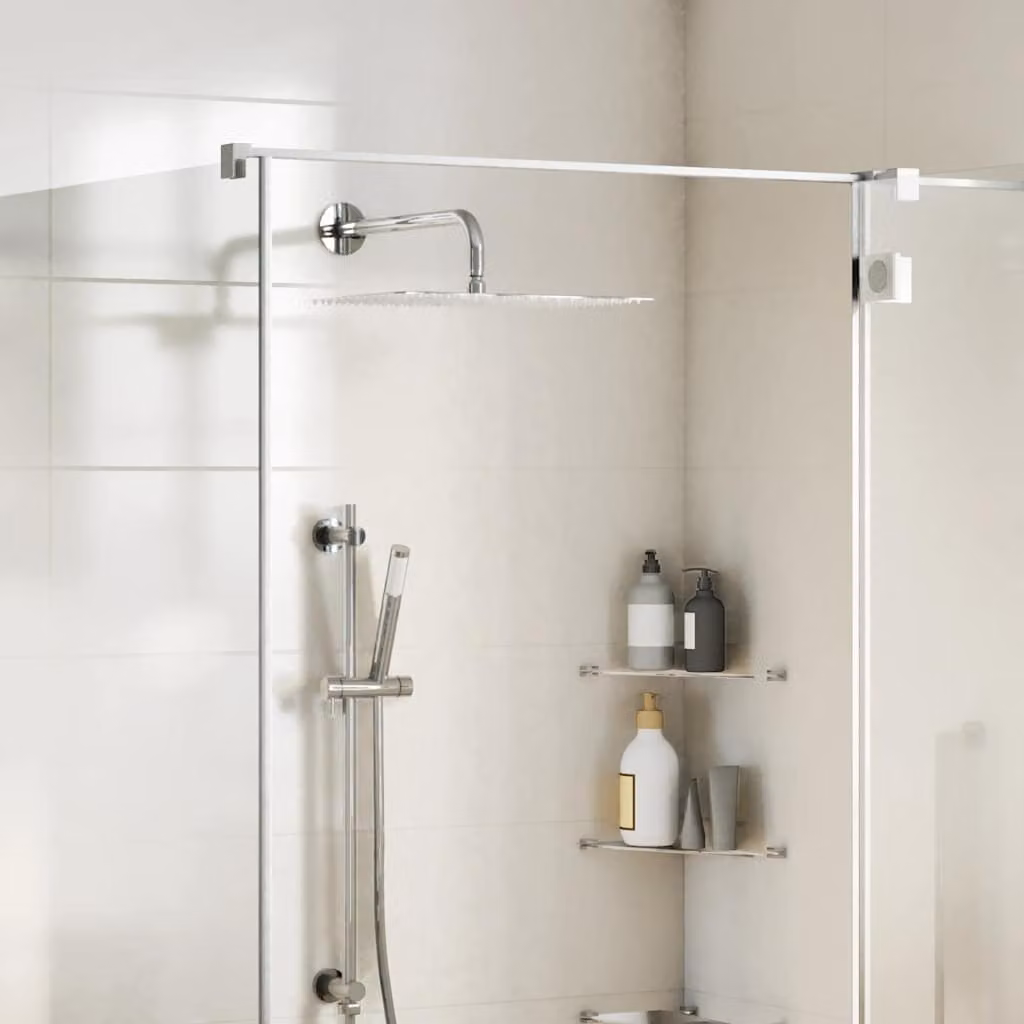 vidaXL Testa Doccia a Pioggia Rettangolare in Acciaio Inox 304 Cromato L: 40 cm, P: 30 cm