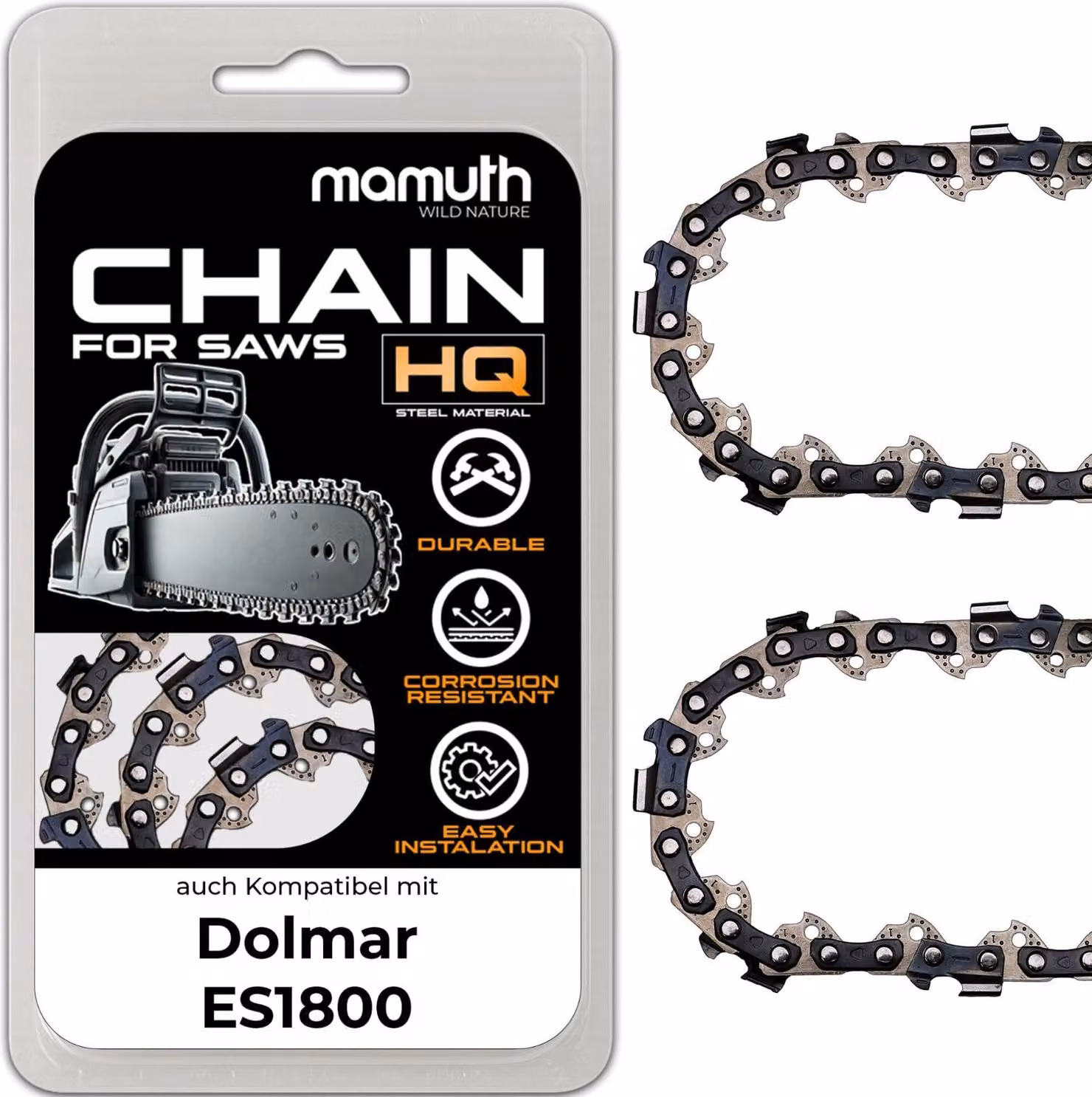 2 catene per motosega 40 cm 1,5 mm 0,325" 66 TG per Dolmar ES1800