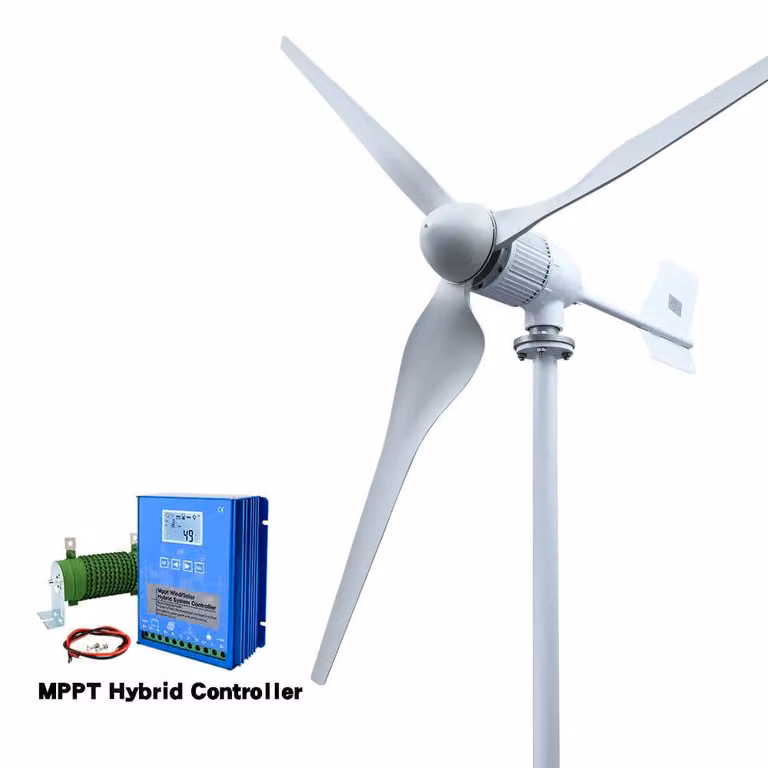 Turbina eolica verticale - Turbina eolica orizzontale - Mini generatore eolico - Turbina per sfruttamento dell'energia eolica - Potenza: 8000W - 24V