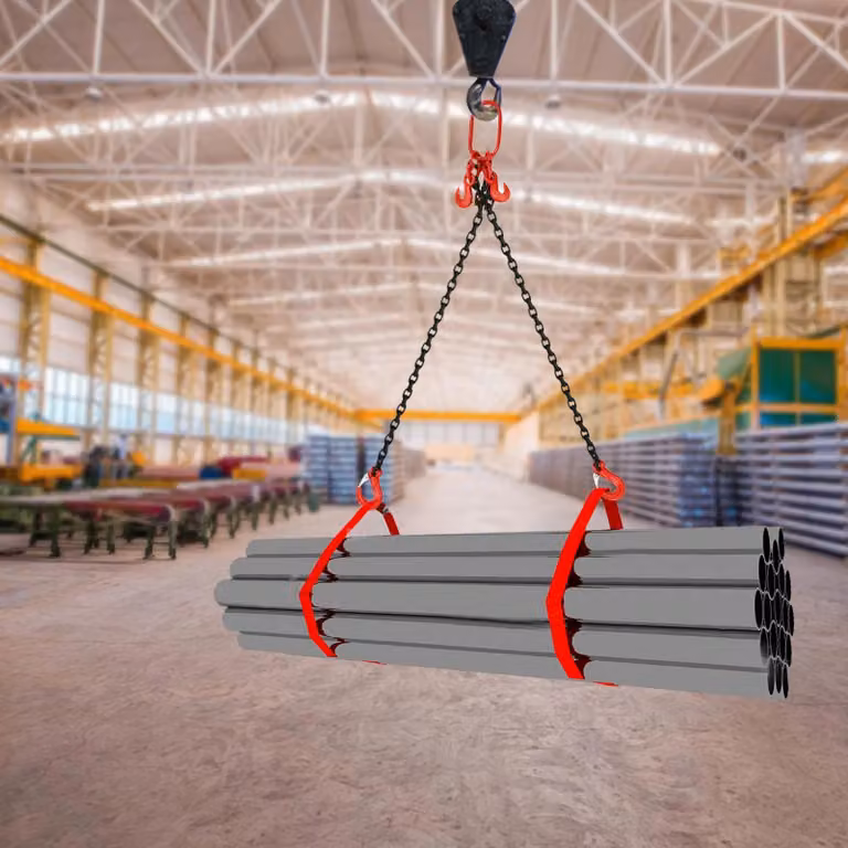 Catena a due rami – Sistema di sospensione a catena – Catena motrice per sollevamento – 200 cm – Acciaio legato – Resistente alla corrosione, adatta per carichi pesanti, ideale per magazzini e officine
