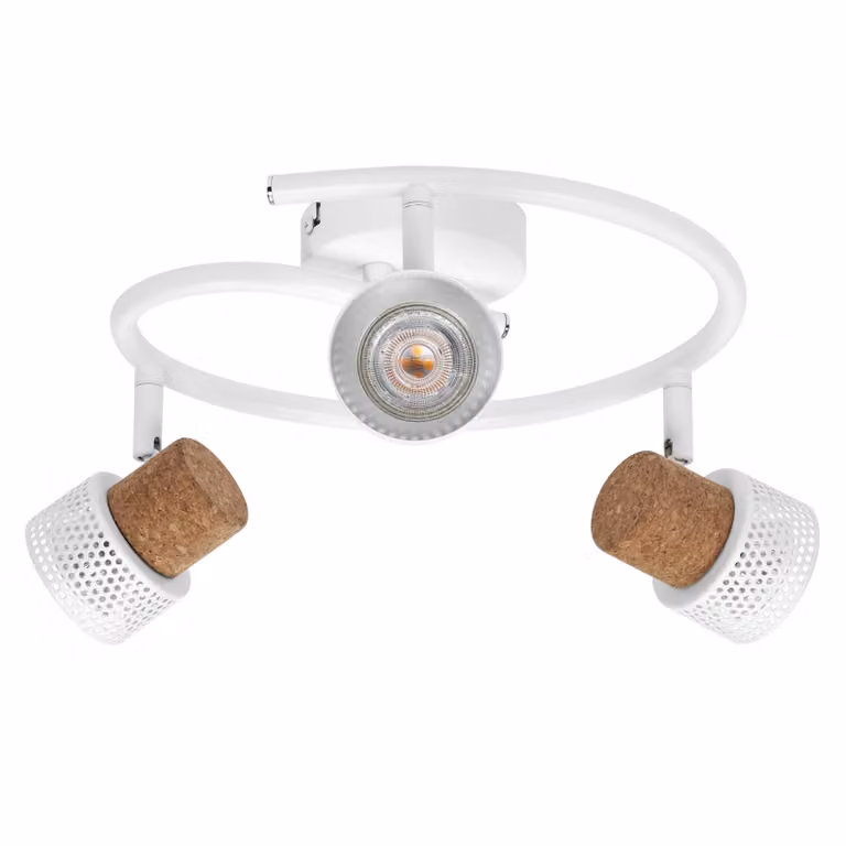 OSRAM DECOR SPOT CORK Spirale, 3 x 3,4W, 690lm, bianco, faretto, teste regolabili, versatile, faretto per interni, lampade LED sostituibili, dimmerabile, colore della luce bianco caldo, GU10